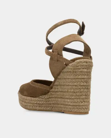 Brunello Cucinelli 80mm Monili Suede Espadrille Wedges | Thumbnail 4 Brunello Cucinelli 80mm Monili Suede Espadrille Wedges | Thumbnail 4