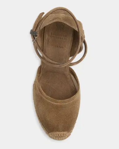 Brunello Cucinelli 80mm Monili Suede Espadrille Wedges | Thumbnail 6 Brunello Cucinelli 80mm Monili Suede Espadrille Wedges | Thumbnail 6