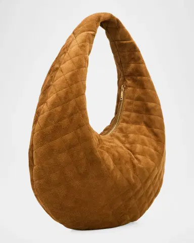 Saint Laurent Icare YSL Quilted Suede Hobo Bag | Thumbnail 3 Saint Laurent Icare YSL Quilted Suede Hobo Bag | Thumbnail 3
