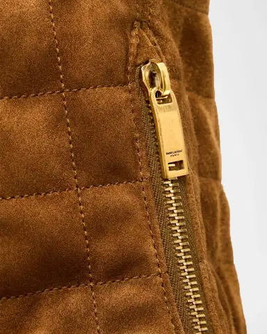 Saint Laurent Icare YSL Quilted Suede Hobo Bag | Thumbnail 6 Saint Laurent Icare YSL Quilted Suede Hobo Bag | Thumbnail 6