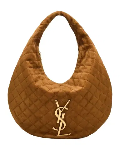 Saint Laurent Icare YSL Quilted Suede Hobo Bag | Thumbnail 1 Saint Laurent Icare YSL Quilted Suede Hobo Bag | Thumbnail 1