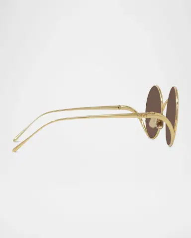 Loewe Island 50mm Metal Rimless Round Sunglasses | Thumbnail 4 Loewe Island 50mm Metal Rimless Round Sunglasses | Thumbnail 4