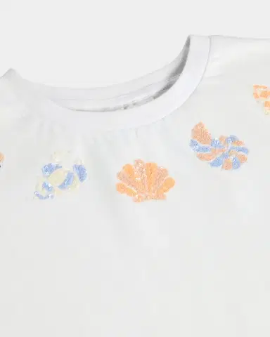 Molo Girl's Ranva Sequin Seashell Crewneck Tee | Thumbnail 3 Molo Girl's Ranva Sequin Seashell Crewneck Tee | Thumbnail 3