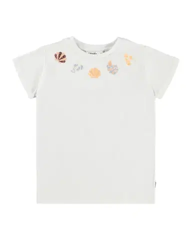 Molo Girl's Ranva Sequin Seashell Crewneck Tee | Thumbnail 1 Molo Girl's Ranva Sequin Seashell Crewneck Tee | Thumbnail 1