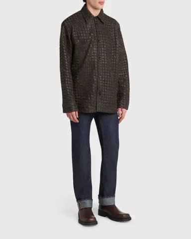 Bottega Veneta Men's Ben Smooth & Intrecciato Leather Chelsea Boots | Thumbnail 3 Bottega Veneta Men's Ben Smooth & Intrecciato Leather Chelsea Boots | Thumbnail 3