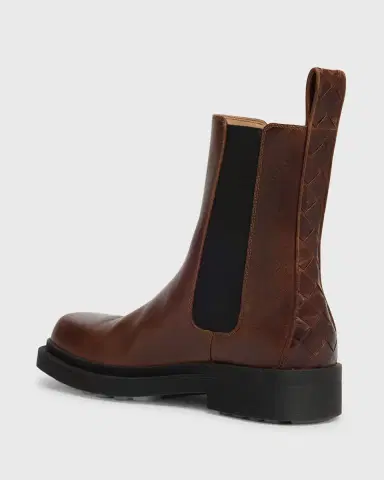 Bottega Veneta Men's Ben Smooth & Intrecciato Leather Chelsea Boots | Thumbnail 4 Bottega Veneta Men's Ben Smooth & Intrecciato Leather Chelsea Boots | Thumbnail 4