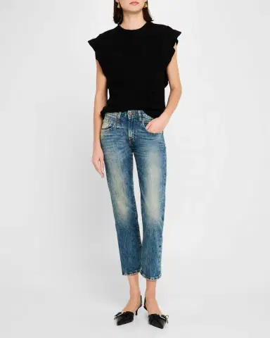 R13 Boy Straight Cropped Jeans | Thumbnail 2 R13 Boy Straight Cropped Jeans | Thumbnail 2