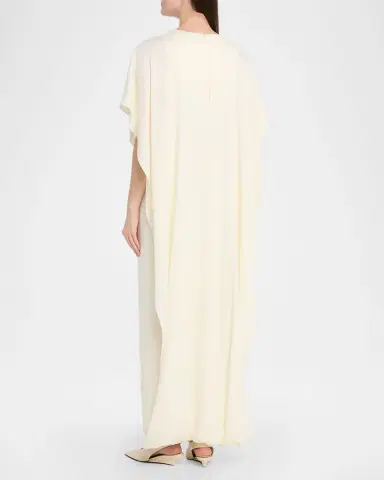 Brandon Maxwell Draped Embellished Crepe Maxi Dress | Thumbnail 3 Brandon Maxwell Draped Embellished Crepe Maxi Dress | Thumbnail 3