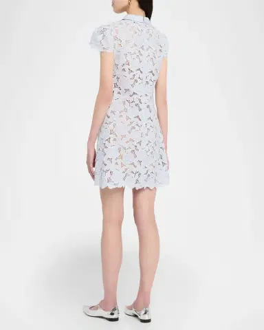 Self-Portrait Floral Guipure Lace Mini Dress | Thumbnail 3 Self-Portrait Floral Guipure Lace Mini Dress | Thumbnail 3