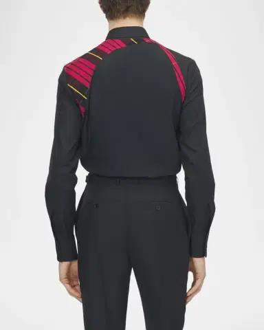 McQueen Men's Tartan Harness Cotton Button-Down Shirt | Thumbnail 3 McQueen Men's Tartan Harness Cotton Button-Down Shirt | Thumbnail 3