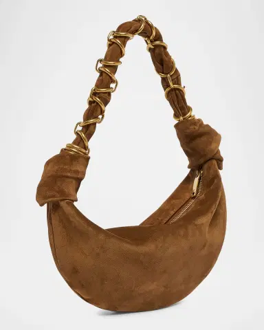 Saint Laurent Amalia Mini YSL Suede Hobo Bag | Thumbnail 3 Saint Laurent Amalia Mini YSL Suede Hobo Bag | Thumbnail 3
