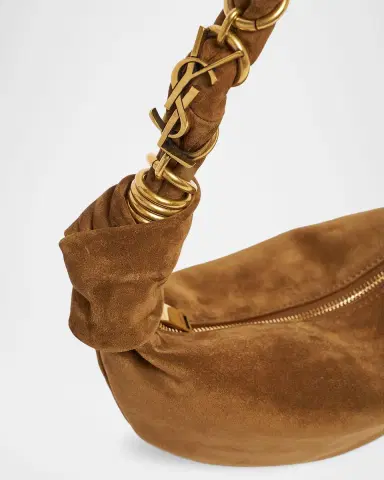 Saint Laurent Amalia Mini YSL Suede Hobo Bag | Thumbnail 6 Saint Laurent Amalia Mini YSL Suede Hobo Bag | Thumbnail 6