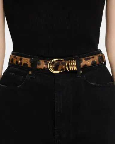 Déhanche Hollyhock Animal-Print Pony Hair Belt | Thumbnail 2 Déhanche Hollyhock Animal-Print Pony Hair Belt | Thumbnail 2
