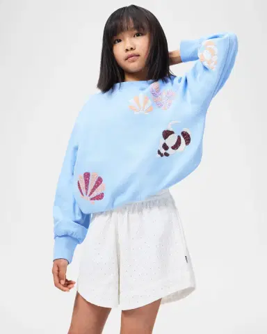Molo Girl's Marge Floral Sequined Organic Cotton Sweatshirt | Thumbnail 3 Molo Girl's Marge Floral Sequined Organic Cotton Sweatshirt | Thumbnail 3