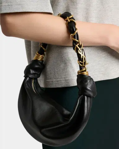 Saint Laurent Amalia Mini YSL Leather Hobo Bag | Thumbnail 2 Saint Laurent Amalia Mini YSL Leather Hobo Bag | Thumbnail 2