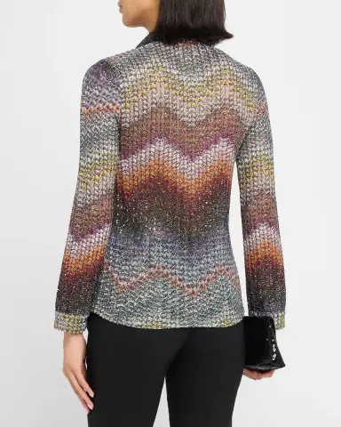 Missoni Sequined Wefted Loom Knit Button-Down Shirt | Thumbnail 3 Missoni Sequined Wefted Loom Knit Button-Down Shirt | Thumbnail 3