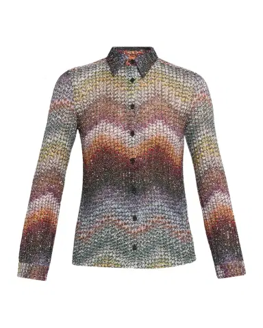 Missoni Sequined Wefted Loom Knit Button-Down Shirt | Thumbnail 1 Missoni Sequined Wefted Loom Knit Button-Down Shirt | Thumbnail 1