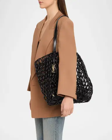 Saint Laurent Panier Medium Beaded Tote Bag | Thumbnail 2 Saint Laurent Panier Medium Beaded Tote Bag | Thumbnail 2