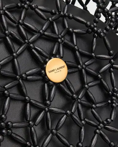 Saint Laurent Panier Medium Beaded Tote Bag | Thumbnail 6 Saint Laurent Panier Medium Beaded Tote Bag | Thumbnail 6