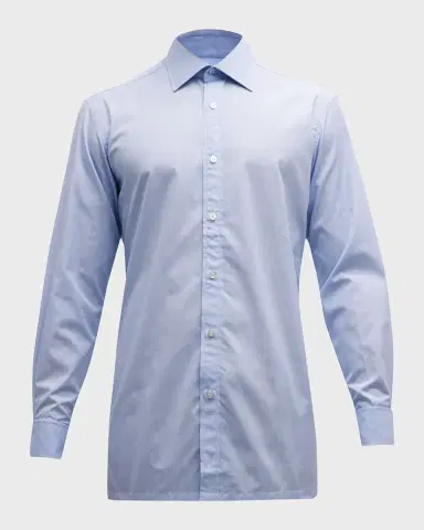 Charvet Men's French Cuff Cotton Dress Shirt | Thumbnail 2 Charvet Men's French Cuff Cotton Dress Shirt | Thumbnail 2