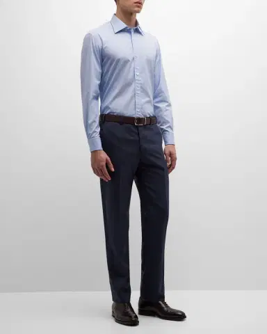 Charvet Men's French Cuff Cotton Dress Shirt | Thumbnail 3 Charvet Men's French Cuff Cotton Dress Shirt | Thumbnail 3