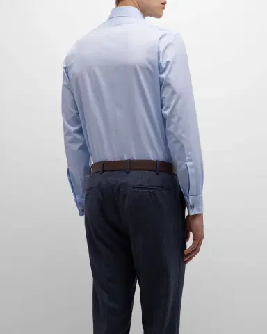 Charvet Men's French Cuff Cotton Dress Shirt | Thumbnail 4 Charvet Men's French Cuff Cotton Dress Shirt | Thumbnail 4