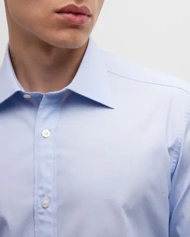 Charvet Men's French Cuff Cotton Dress Shirt | Thumbnail 5 Charvet Men's French Cuff Cotton Dress Shirt | Thumbnail 5