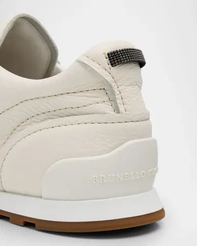 Brunello Cucinelli Leather Lace-Up Sneakers | Thumbnail 5 Brunello Cucinelli Leather Lace-Up Sneakers | Thumbnail 5