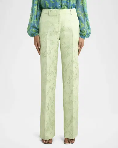 Etro Floral Jacquard Straight-Leg Trousers | Thumbnail 4 Etro Floral Jacquard Straight-Leg Trousers | Thumbnail 4