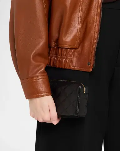 Saint Laurent Cassandre Quilted Leather Wristlet Clutch Bag | Thumbnail 2 Saint Laurent Cassandre Quilted Leather Wristlet Clutch Bag | Thumbnail 2