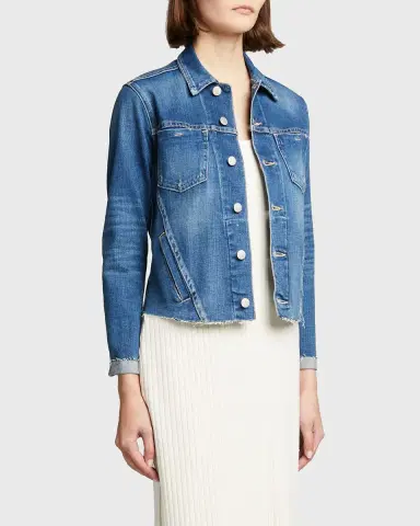 L'Agence Janelle Slim Raw-Edge Jacket | Thumbnail 3 L'Agence Janelle Slim Raw-Edge Jacket | Thumbnail 3