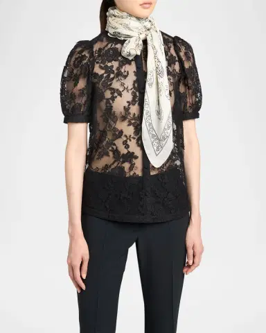Alexander McQueen Skull Chiffon Scarf | Thumbnail 3 Alexander McQueen Skull Chiffon Scarf | Thumbnail 3