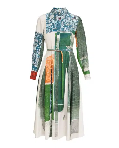 Jason Wu Collection x Robert Rauschenberg Sandwashed Silk Midi Shirtdress | Thumbnail 1 Jason Wu Collection x Robert Rauschenberg Sandwashed Silk Midi Shirtdress | Thumbnail 1