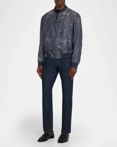 Etro Men 's Paisely Jacquard Bomber Jacket | Thumbnail 2 Etro Men 's Paisely Jacquard Bomber Jacket | Thumbnail 2