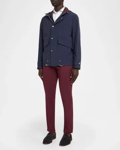 Brunello Cucinelli Men's Hooded Water-Resistant Jacket | Thumbnail 2 Brunello Cucinelli Men's Hooded Water-Resistant Jacket | Thumbnail 2