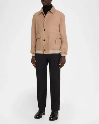 Stefano Ricci Men's Suede Button-Front Shirt Jacket | Thumbnail 2 Stefano Ricci Men's Suede Button-Front Shirt Jacket | Thumbnail 2