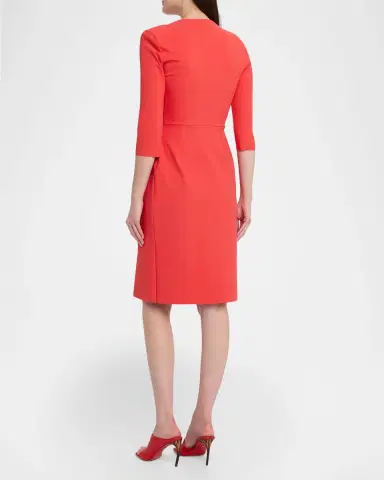 Chiara Boni La Petite Robe Bozena Draped Wrap-Front Dress | Thumbnail 3 Chiara Boni La Petite Robe Bozena Draped Wrap-Front Dress | Thumbnail 3
