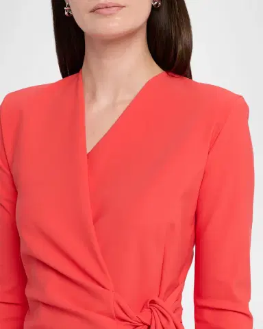 Chiara Boni La Petite Robe Bozena Draped Wrap-Front Dress | Thumbnail 5 Chiara Boni La Petite Robe Bozena Draped Wrap-Front Dress | Thumbnail 5