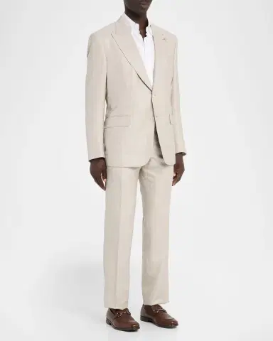 Stefano Ricci Men's Wool, Silk and Linen Sharkskin Suit | Thumbnail 2 Stefano Ricci Men's Wool, Silk and Linen Sharkskin Suit | Thumbnail 2