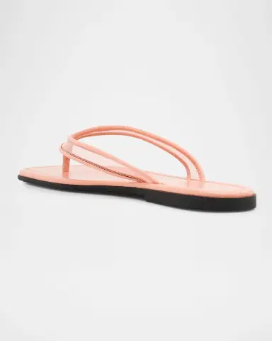 Veronica Beard Clea Leather-Trimmed Jelly Thong Sandals | Thumbnail 2 Veronica Beard Clea Leather-Trimmed Jelly Thong Sandals | Thumbnail 2