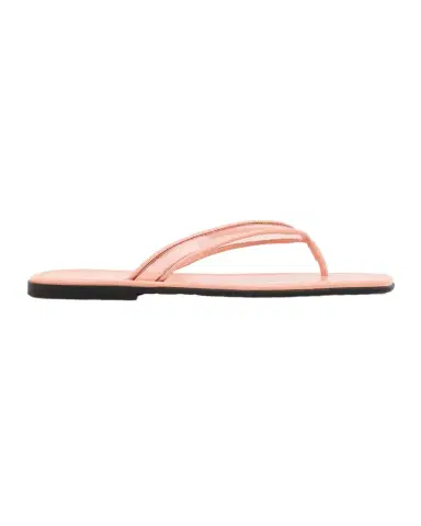 Veronica Beard Clea Leather-Trimmed Jelly Thong Sandals | Thumbnail 1 Veronica Beard Clea Leather-Trimmed Jelly Thong Sandals | Thumbnail 1