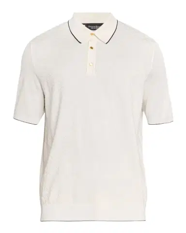 Stefano Ricci Men's Jacquard Silk Knit Polo Shirt | Thumbnail 1 Stefano Ricci Men's Jacquard Silk Knit Polo Shirt | Thumbnail 1