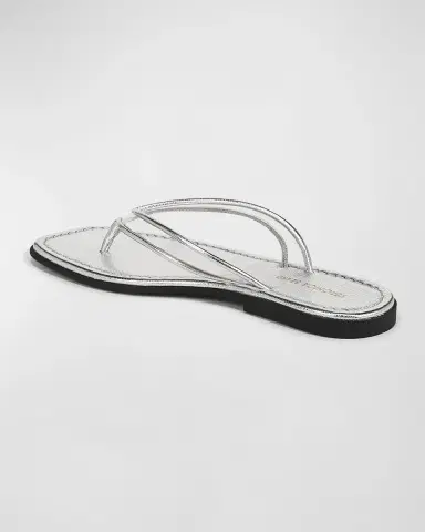 Veronica Beard Clea Metallic Leather Jelly Thong Sandals | Thumbnail 3 Veronica Beard Clea Metallic Leather Jelly Thong Sandals | Thumbnail 3
