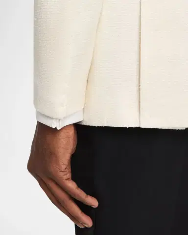Stefano Ricci Men's Textured Linen Silk-Shawl Lapel Evening Jacket | Thumbnail 8 Stefano Ricci Men's Textured Linen Silk-Shawl Lapel Evening Jacket | Thumbnail 8