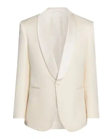 Stefano Ricci Men's Textured Linen Silk-Shawl Lapel Evening Jacket | Thumbnail 1 Stefano Ricci Men's Textured Linen Silk-Shawl Lapel Evening Jacket | Thumbnail 1