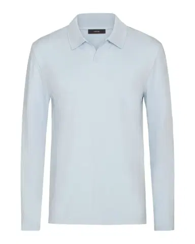 Vince Men 's Milano Pima Cotton-Blend Johnny-Collar Polo Shirt | Thumbnail 1 Vince Men 's Milano Pima Cotton-Blend Johnny-Collar Polo Shirt | Thumbnail 1
