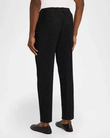 Homme Plissé Issey Miyake Men's Polyester Pleated Straight-Leg Pants | Thumbnail 3 Homme Plissé Issey Miyake Men's Polyester Pleated Straight-Leg Pants | Thumbnail 3