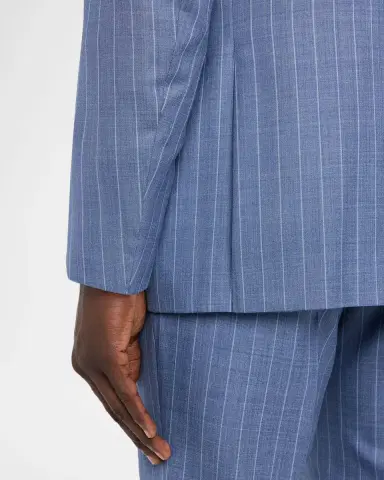 Stefano Ricci Men's Chalkstripe Wool and Silk Two-Piece Suit | Thumbnail 9 Stefano Ricci Men's Chalkstripe Wool and Silk Two-Piece Suit | Thumbnail 9