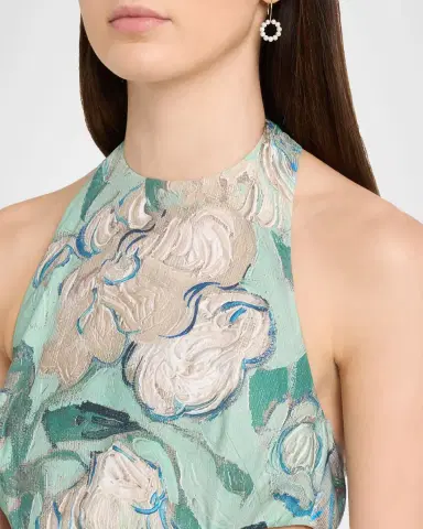Givenchy Floral-Print Cutout Halter Midi Dress | Thumbnail 5 Givenchy Floral-Print Cutout Halter Midi Dress | Thumbnail 5
