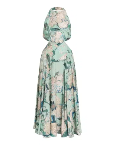 Givenchy Floral-Print Cutout Halter Midi Dress | Thumbnail 1 Givenchy Floral-Print Cutout Halter Midi Dress | Thumbnail 1